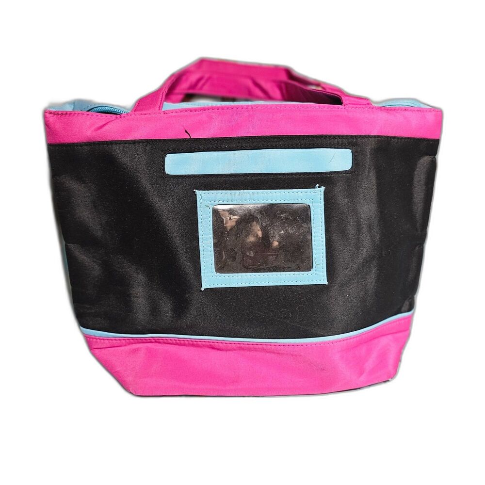 Scentsy Insulated Tote Bag 13"x10" Pink Black Blue Zipper Closure – EUC